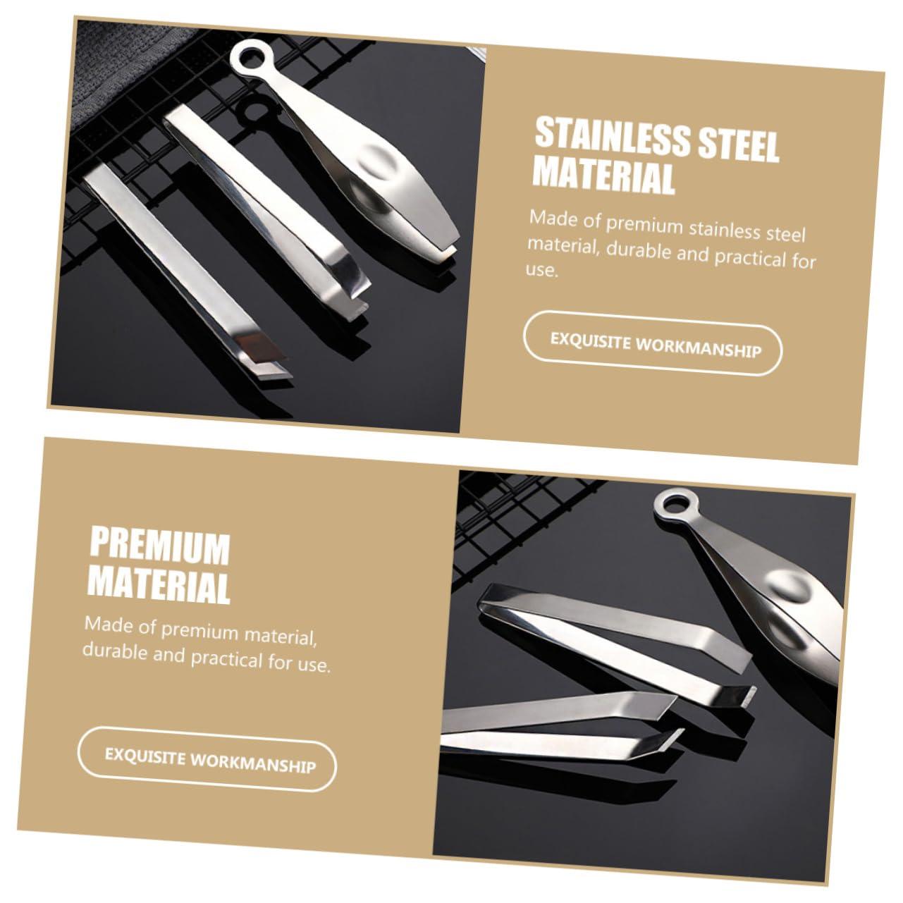 FOMIYES 3pcs Hair Removal Clip Pincer Puller Fish Bone Clip Pigs Hair Removers Poultry Tweezer Fish Bone Clamp Bone Pluck Tweezer Hair Removing Tweezer Food Hair Tweezer Kitchen Gadget