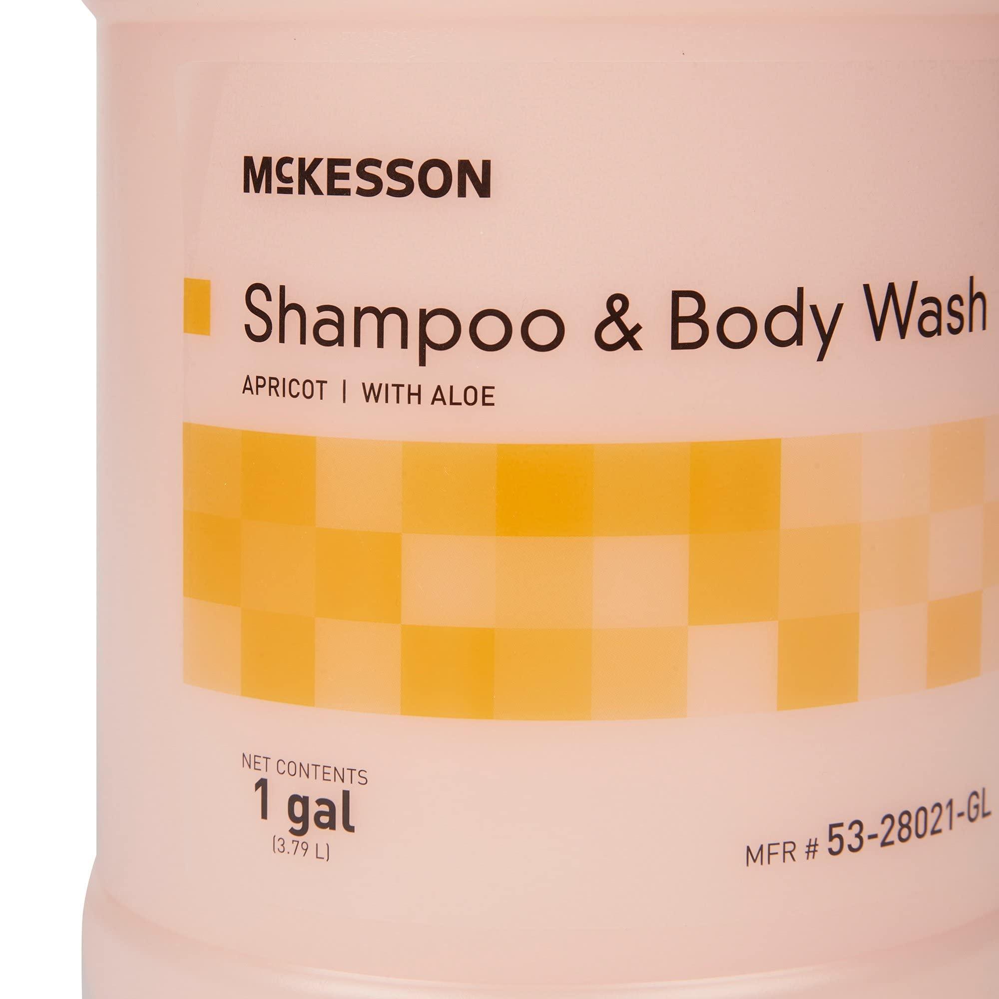 McKesson McKesson Body Wash and Shampoo with Aloe, 1 Gallon [4 Count], Apricot