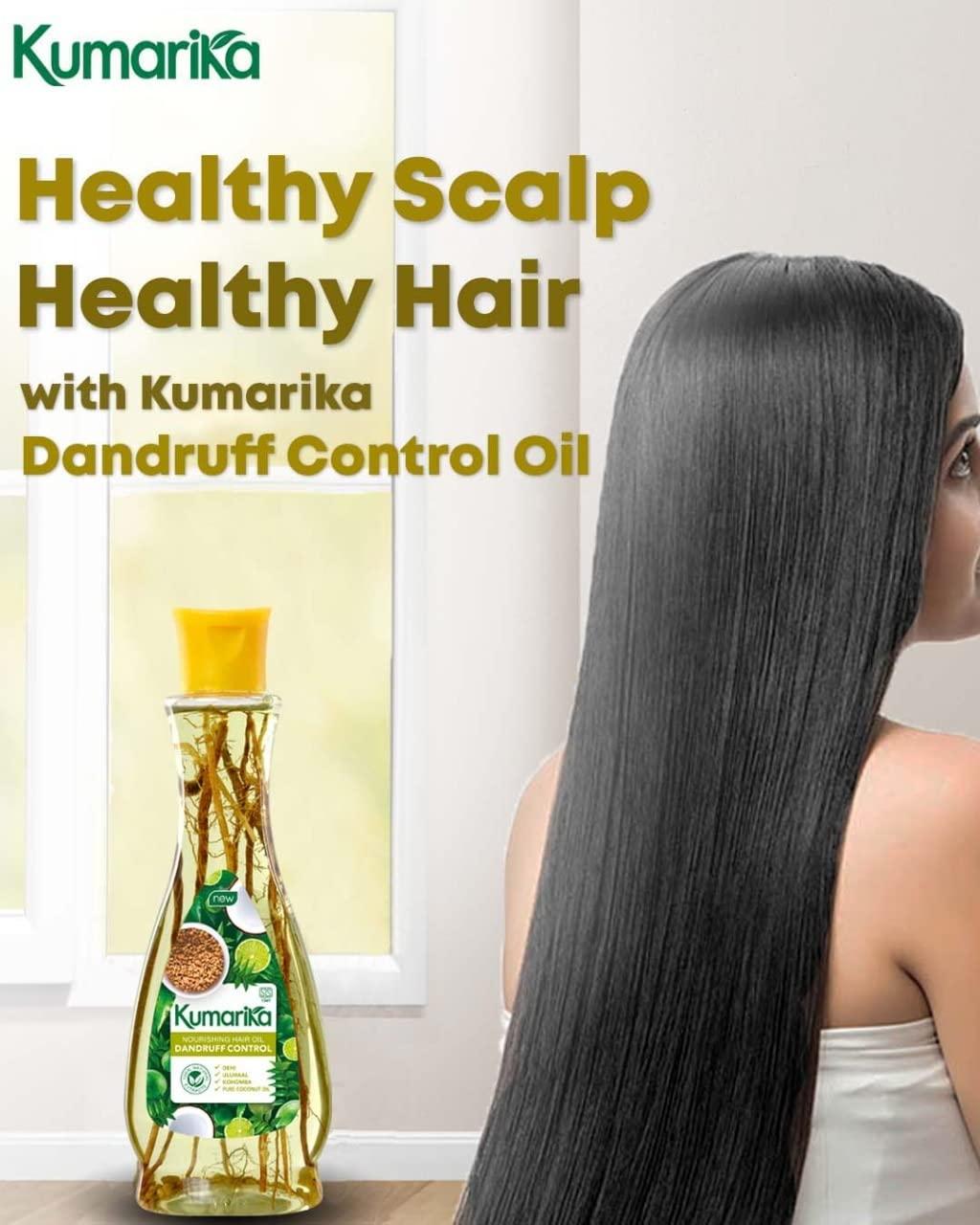 Kumarika Kumarika Nourishing Hair Oil Dandruff Control - For Anti dandruff scalp treatment hair oil for dry damaged hair. 100% Natural extracts, for dry itchy scalp with dandruff, 7 oz