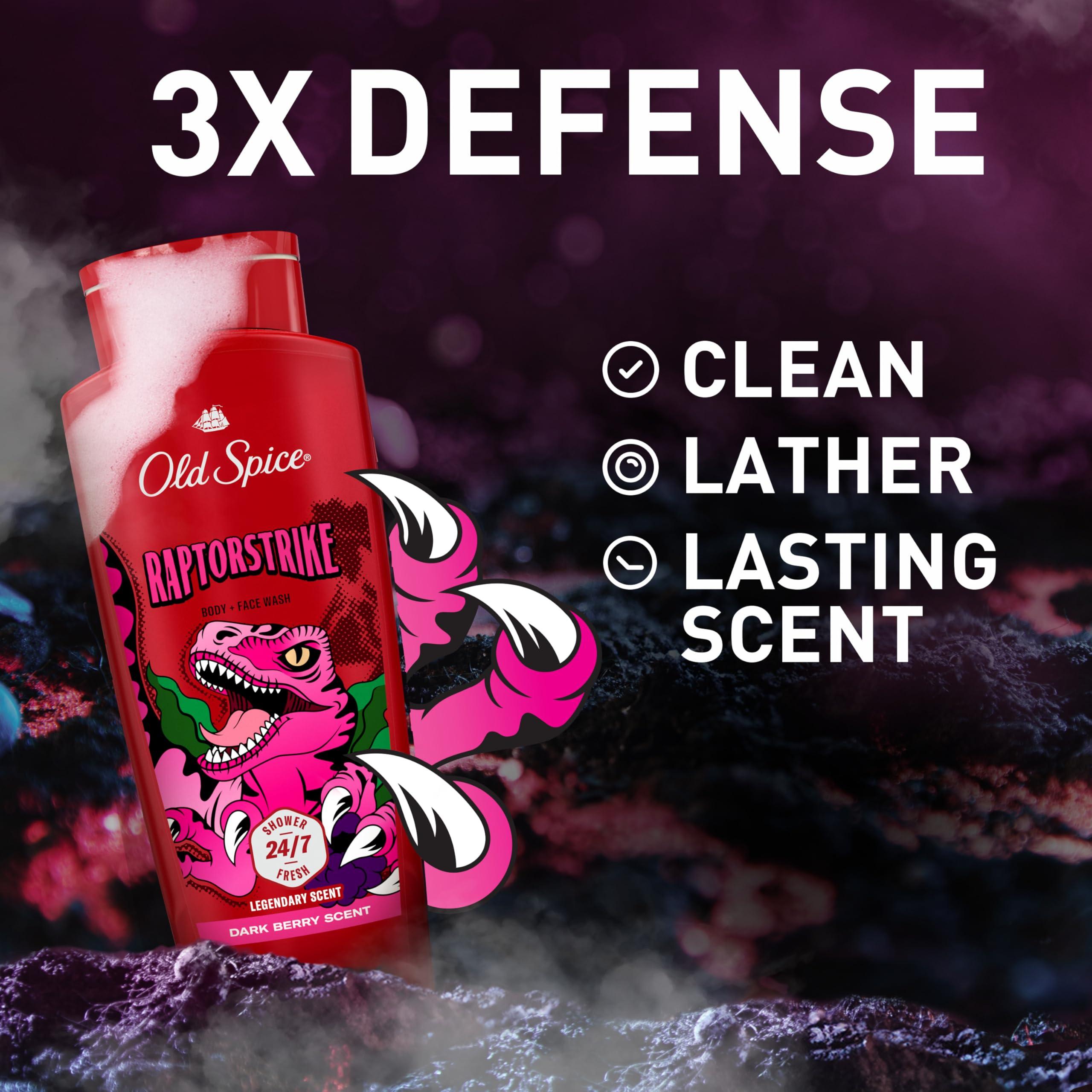 Old Spice Old Spice Body Wash for Men, Raptorstrike, Long Lasting Lather, 24.0 fl oz (Pack of 4)