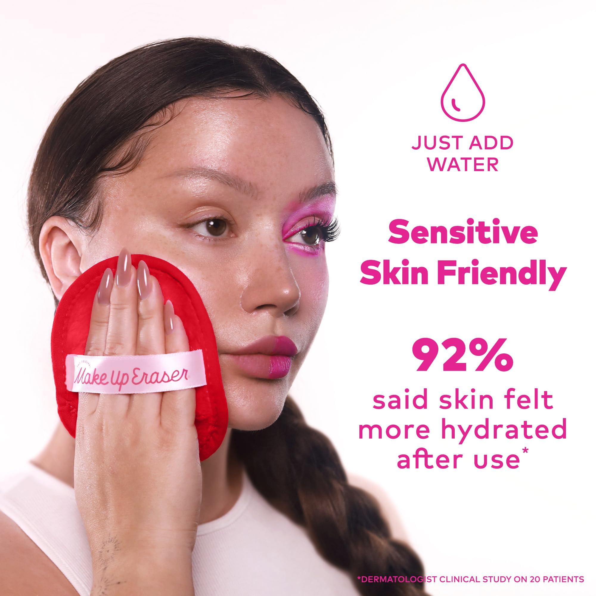 Makeup Eraser The Original Makeup Eraser, 7-Day Set, Erase All Makeup with Just Water, Including Waterproof Mascara, Eyeliner, Foundation, Lipstick, Sunscreen, and More! Strawberry Fields, 7ct.