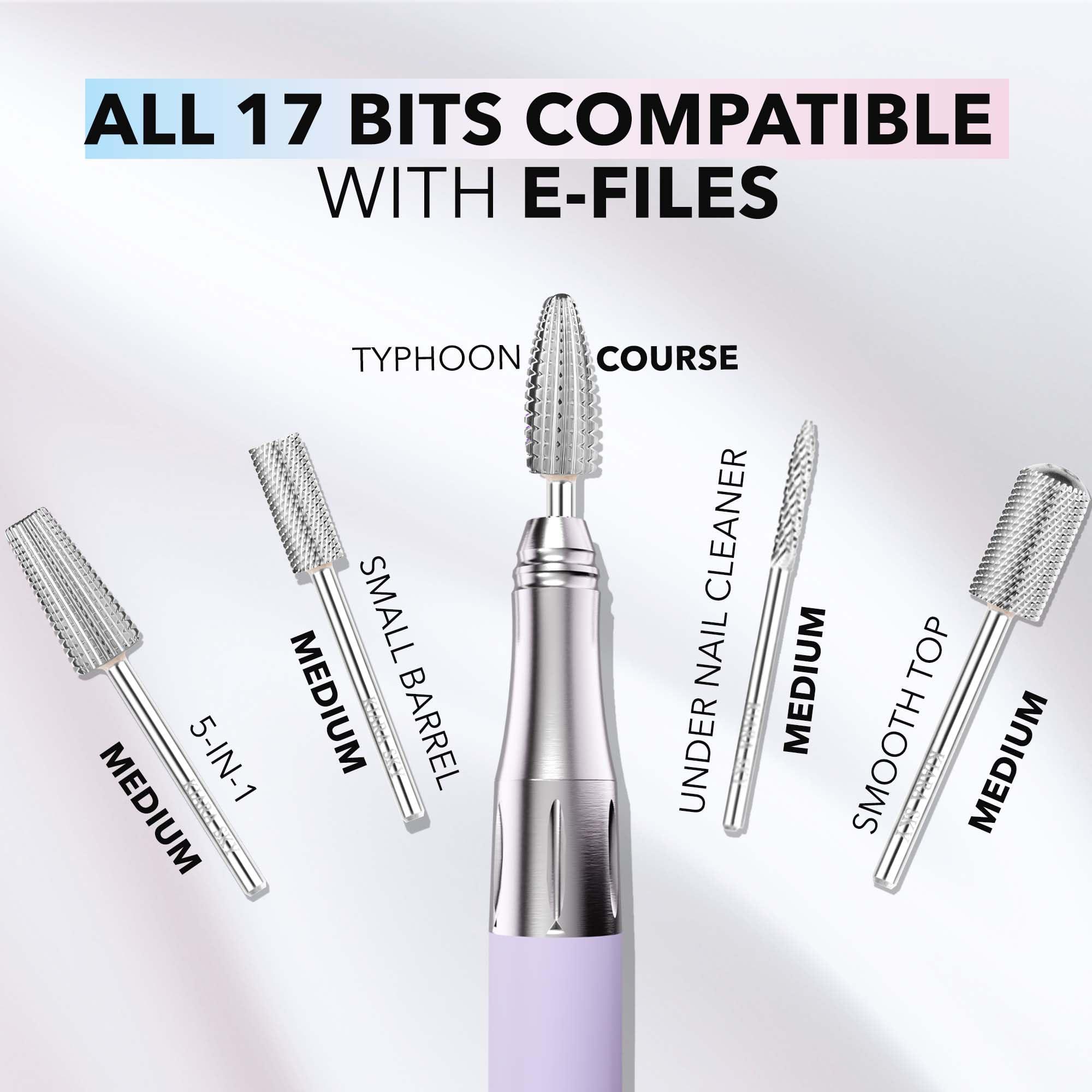 Kiara Sky Kiara Sky Universal Nail Drill Bit for E-file, Non-Coated Stainless Steel with Safety Edge for Cuticle and Nails Care, Under Nail Cleaner Silver