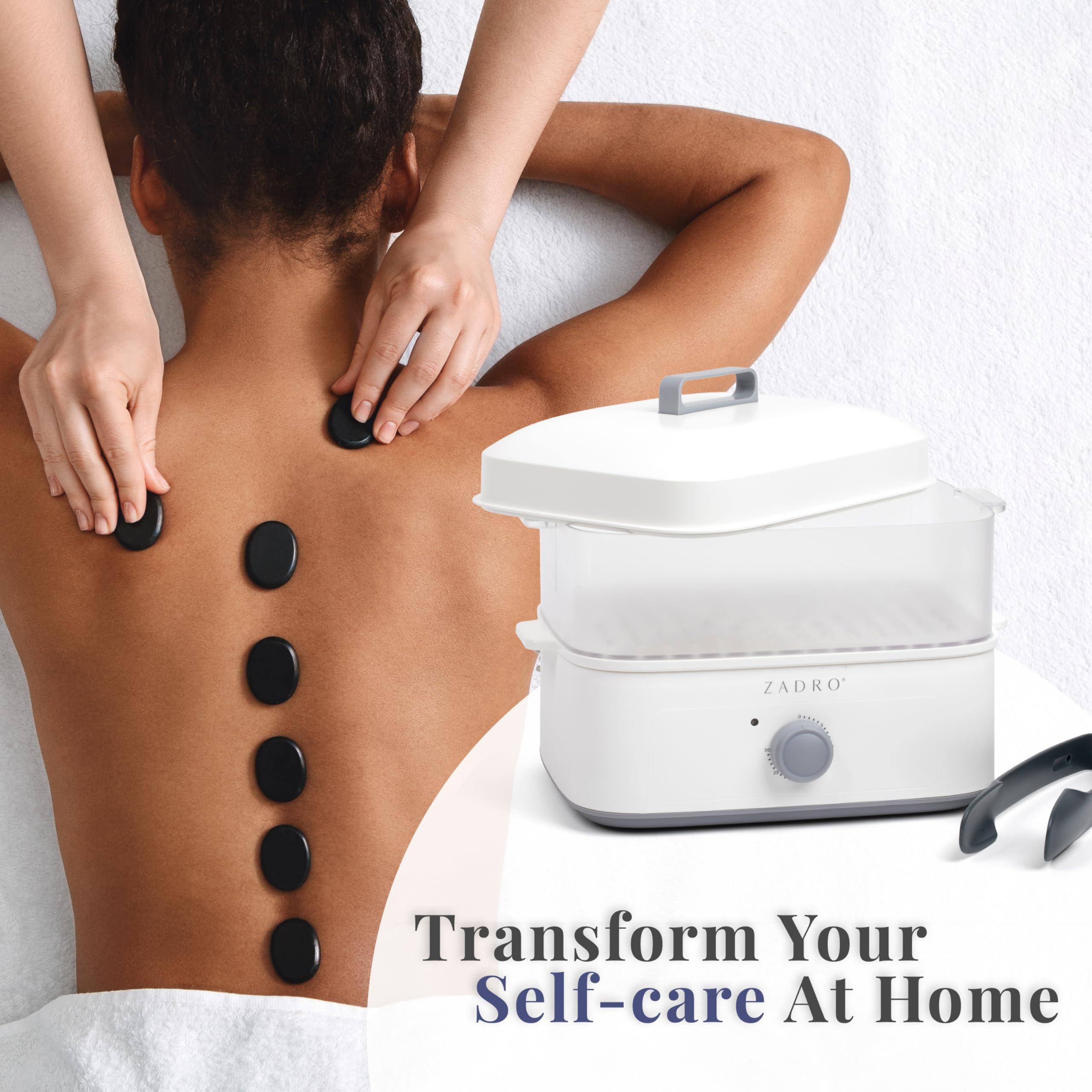 Zadro Zadro Towel Steamer with Tongs, 850W Heater, 8L Tray, 1.7L Tank, 30-min Timer for Facials, Manicures, Pedicures, Shaving (13"x12", 120V/850W, 8L, Tan/Gray)