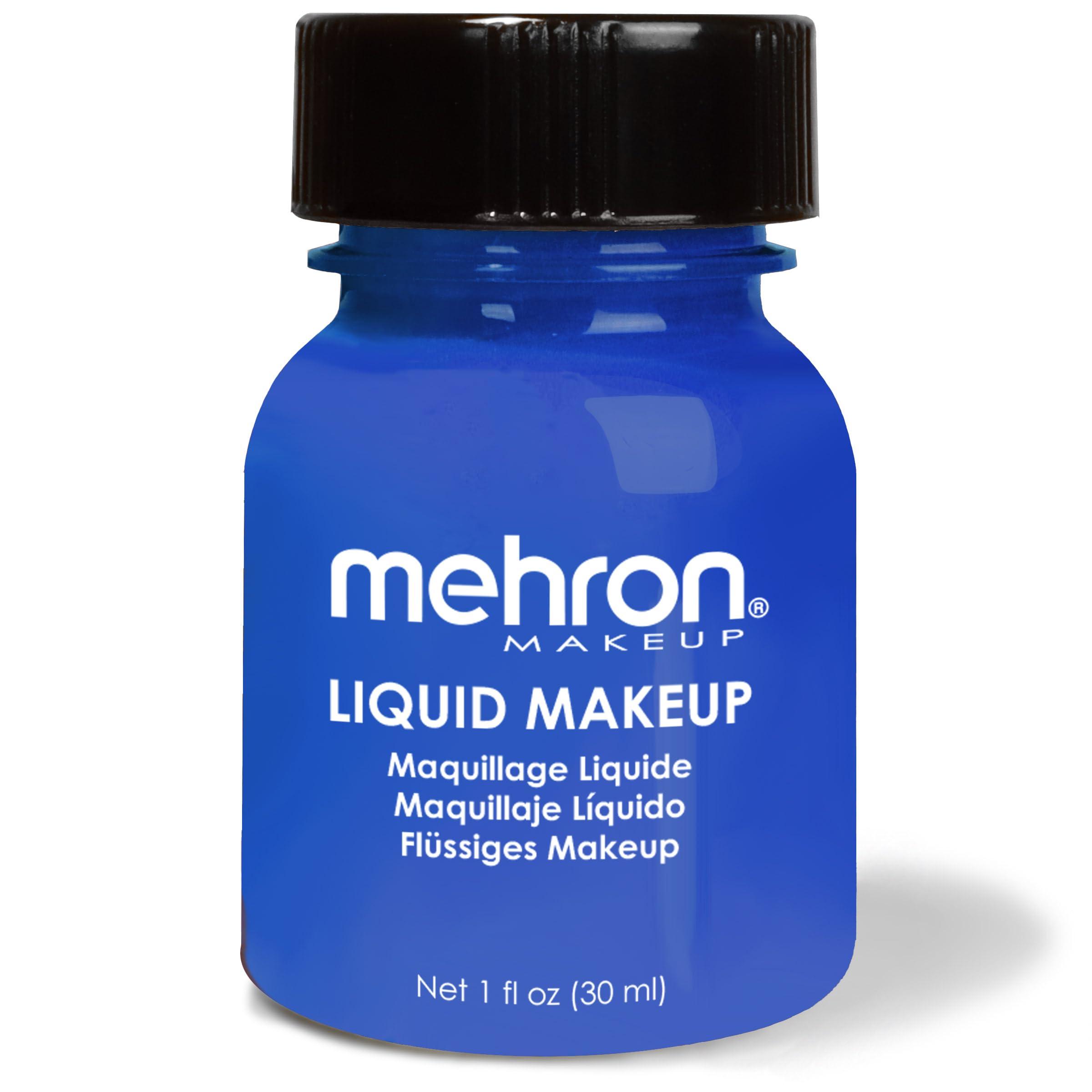Mehron Mehron Makeup Liquid Makeup | Face Paint and Body Paint Perfect for Halloween, Cosplay I Air Brush Compatible Body Paint(1 oz) (Blue)