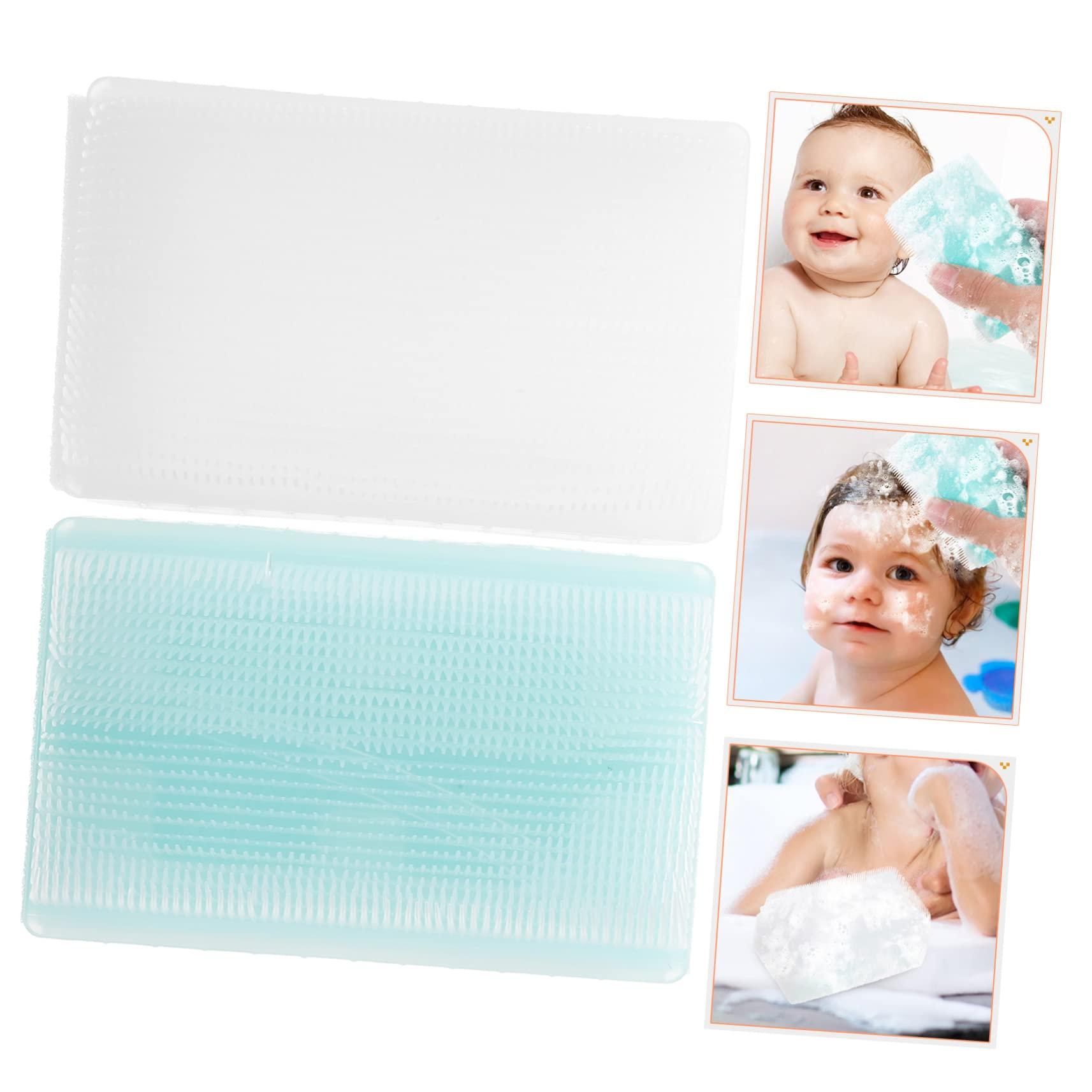 NULYLU NULYLU 2pcs Sensory Brush Sponge Brush Daily Use Shower Brush Household Head Scrubber Bath Accessories Newborn Bath Essentials Cap Shampoo Scalp Scrubber Sponge for Hair Pp