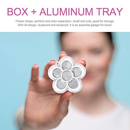 Beaupretty Beaupretty 8PCS Clear Empty Eyeshadow Palette Makeup Organizer Eyeshadow Storage Box Case Lipstick Pigment Palette Tray