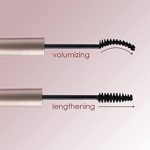 Nicole Miller Nicole Miller Mascara Duo- 2 Pack Volumizing and Lengthening Black Mascara Set for Women and Girls