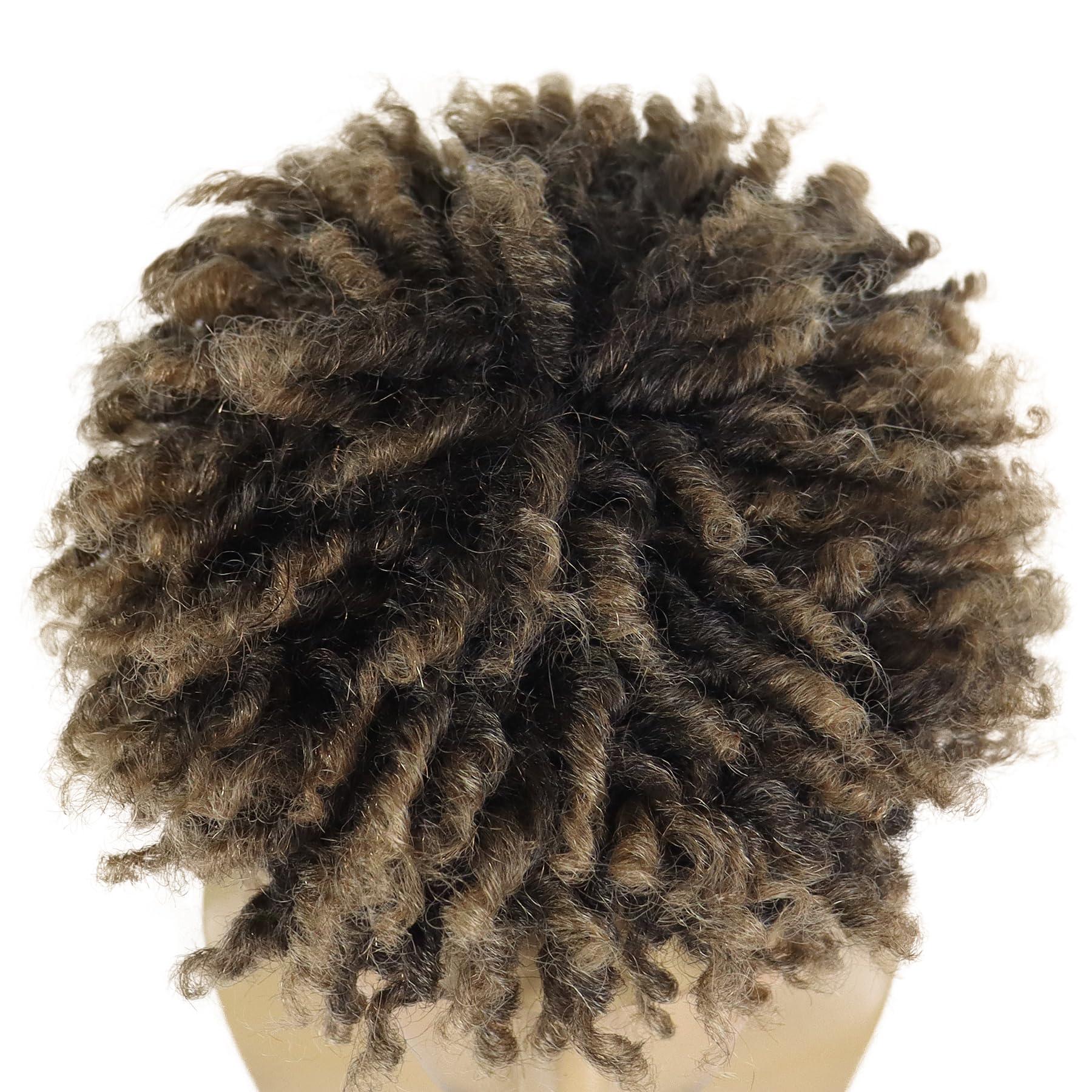 GNIMEGIL GNIMEGIL Ombre Blonde Dreadlock Wig Male Short Braided Wigs Fake Dreads Men Guys Wig Natural Afro Synthetic Hair Braids Short Braid Wig - Faux Locs Boy Wigs Costume