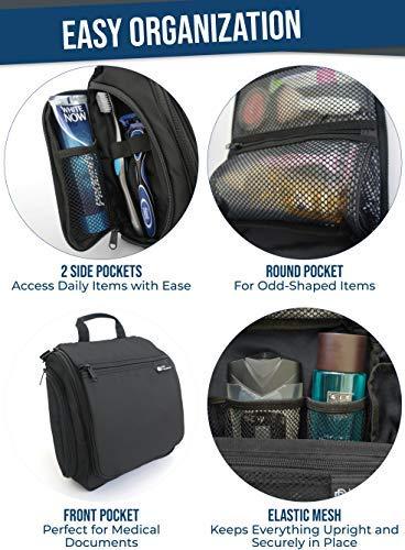 DD D&D Wanderlust D&D Hanging Travel Toiletry Bag for Men and Women  Large Cosmetics, Makeup and Toiletries Organizer Kit with 10 Compartments, YKK Zippers, XXL Metal Swivel Hook, Water-Resistant Nylon