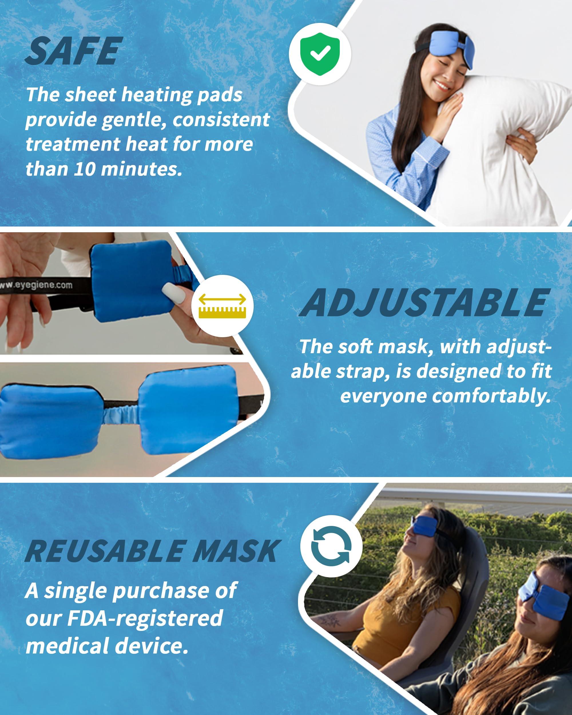 Eyedetec Medical, Inc. EyeGiene Refill - Insta-Warming Wafers for Self Heating Eye Mask Warm Compress for Eyes, Multi-Use Heat Treatment for Dryness, Styes, Blepharitis, Portable Heated Eye Mask for Dry Eyes, 30 Pairs