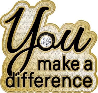 Crown Awards Crown Awards 1"x 1" You Make A Difference Lapel Pins, Recognition Pins Great You Make A Difference Gold Pins 30 Pack Prime