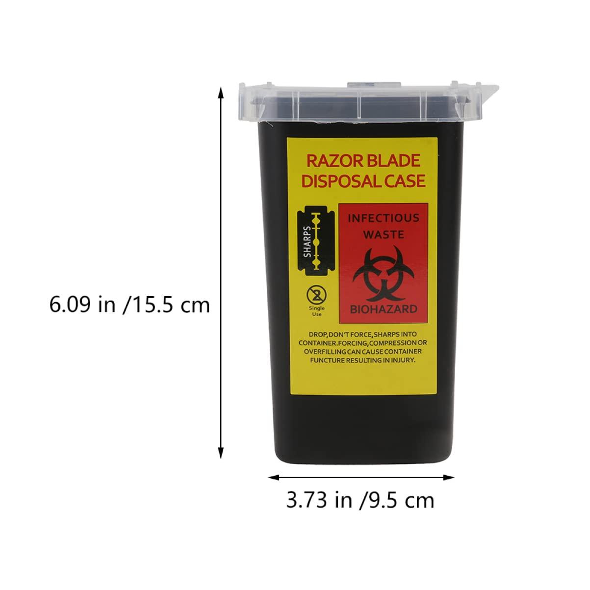 KALLORY KALLORY 4pcs Portable Bank Cutter Family Recycle Safety Barber Holder Hairdressing Shalon Use Sharps Shop Blades Container, Supplies Collect Case, Waste Razor for Barbershop Case Home