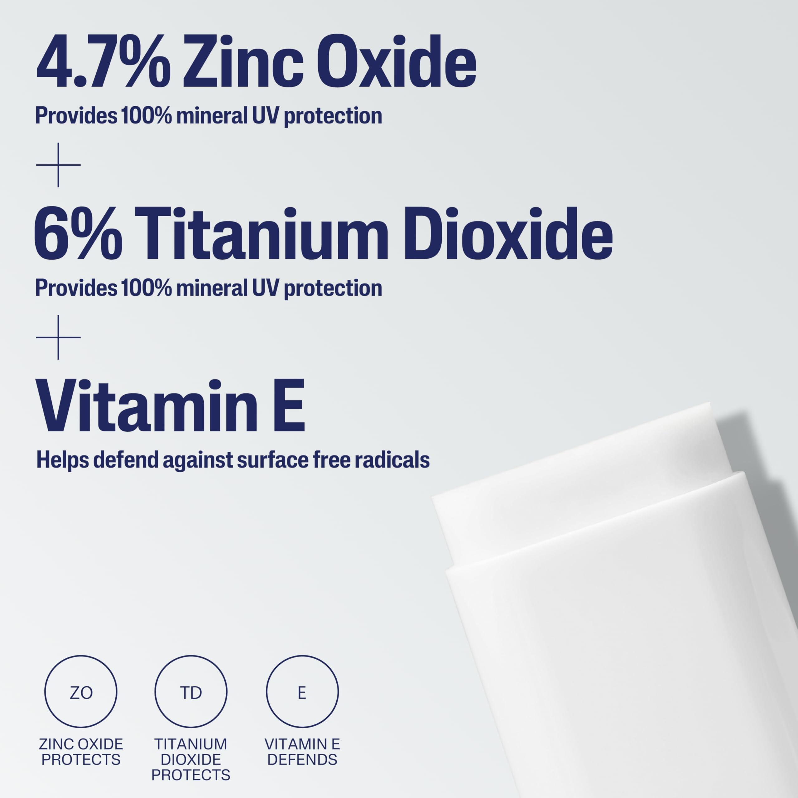 Cetaphil Cetaphil Sheer Mineral Sunscreen Stick for Face & Body, 0.5oz, 100% Mineral Sunscreen: Zinc Oxide & Titanium Dioxide, Broad Spectrum SPF 50, For Sensitive Skin