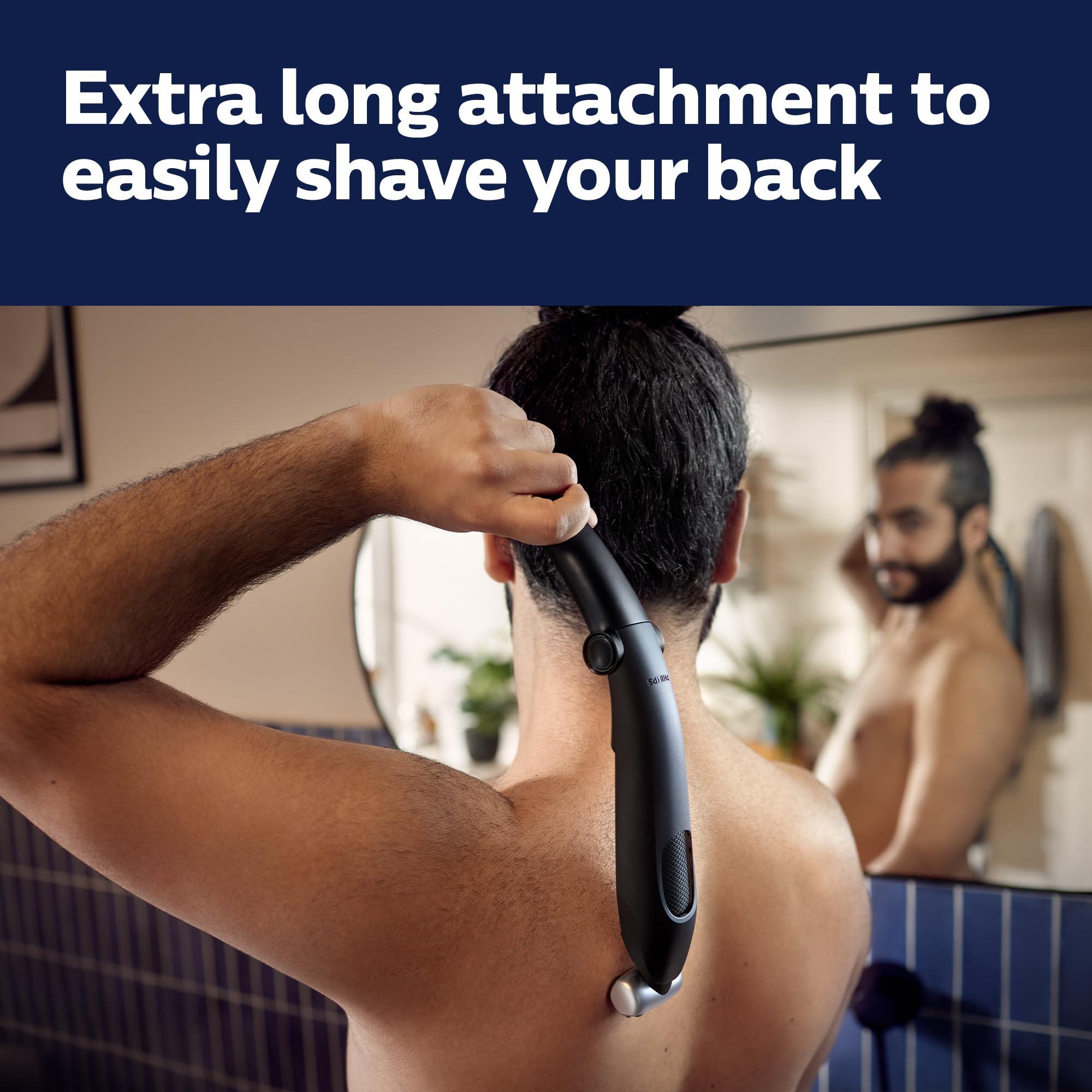 Philips Norelco Philips Norelco Bodygroom Series 5000 Showerproof Body & Manscaping Trimmer for Men with Back Attachment, BG5025/40 + Philips Norelco Genuine Bodygroom Replacement Trimmer/Shaver Foil, BG2000/40
