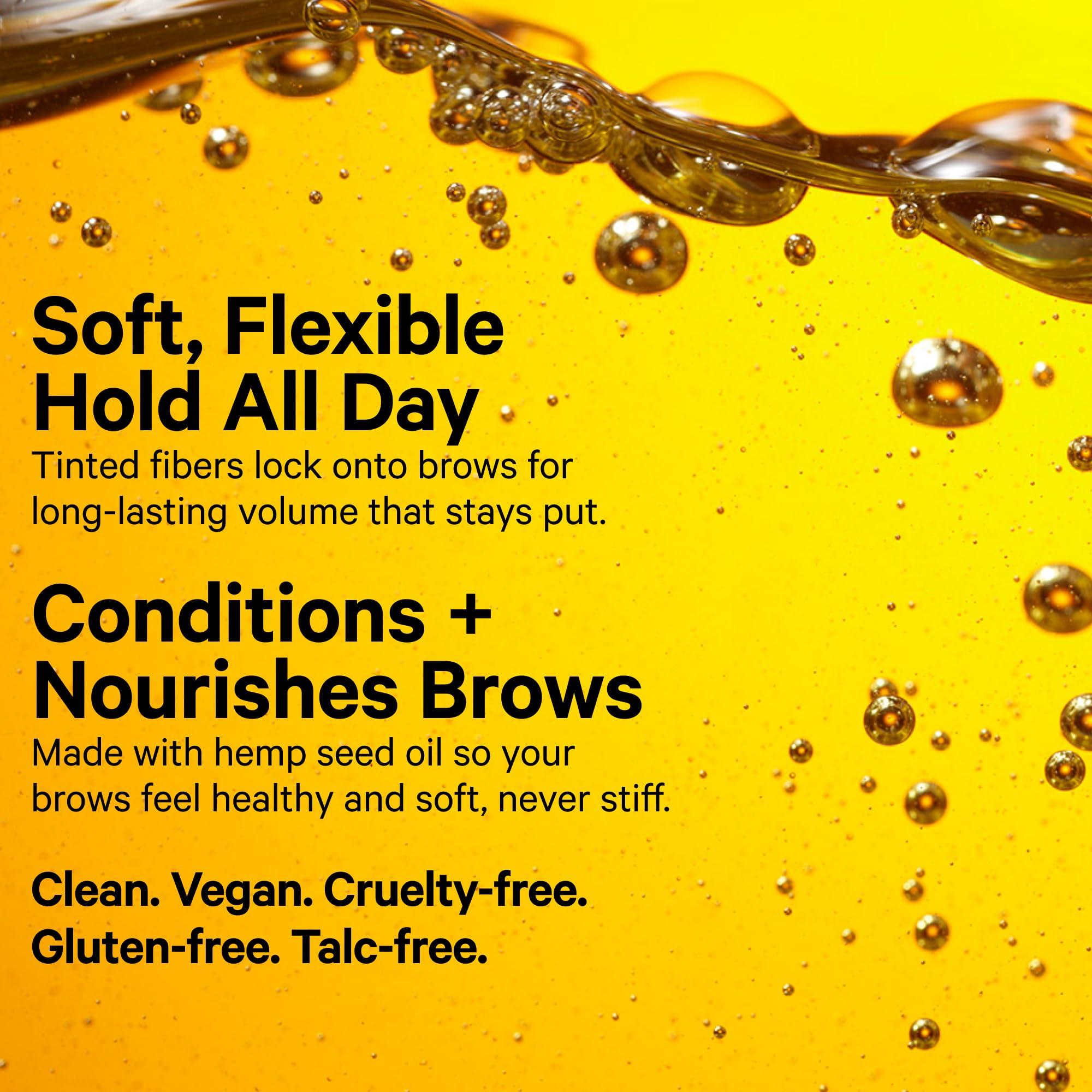 Milk Makeup Milk Makeup KUSH Fiber Brow Gel, Herb (Medium Brown) - Thickening Brow Gel - Soft, Flexible Hold - Vegan, Cruelty Free