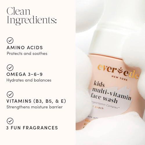 Evereden Evereden Kids Face Wash: Melon Juice, 3.4 fl oz. | Gentle Skin Care | Clean and Non-toxic Face Wash | Multi-Vitamin Kids Skin Care