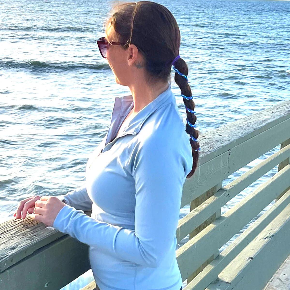 RipTie RipTie Rip Tie 2.5mm Tangle Free Hair Tie - Rippled Water, Single, 34\"\", 1 Count (Pack of 1)