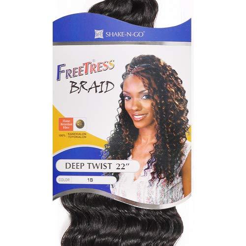 Freetress FreeTress Synthetic Hair Braids Deep Twist Bulk 22" (6-Pack, TP1B/30)