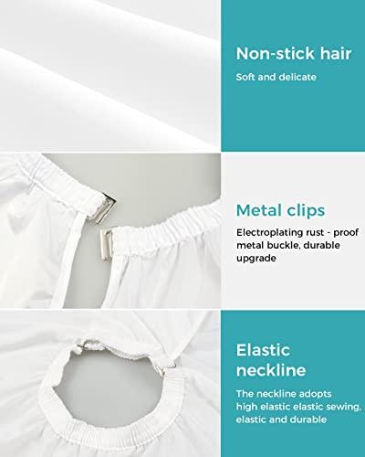 Double Love St. Patrick's Day Barber Cape - Salon Hair Cutting Cape for Women,Men,Kids,Adults,Green Shamrock Farmhouse Plaid Eucalyptus Haircut Cape with Elastic Neckline Hairdressing Stylist Cape Gown