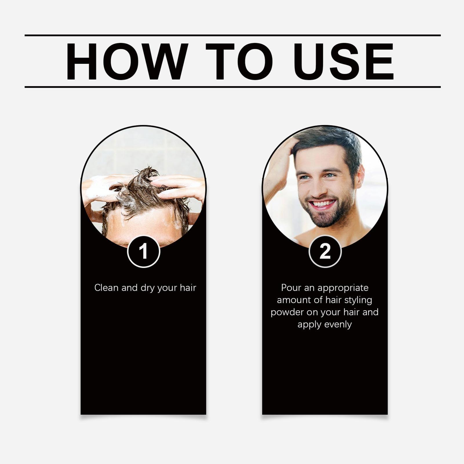 NinthAvenue Basics Hair Texture Powder For Men, 14g Hair Styling Powder For Men, Hair Volume Powder, Hair Root Lifting Powder, Hairline Beard Filling, Light Control Natural Matte Look(2pieces)