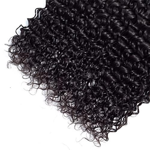 Odir Odir Water Wave Human Hair 1 Bundle 30 Inch Unprocessed 9A Brazilian Wat and Wavy Virgin Hair Bundles Curly Hair Weft 100g Natural Color