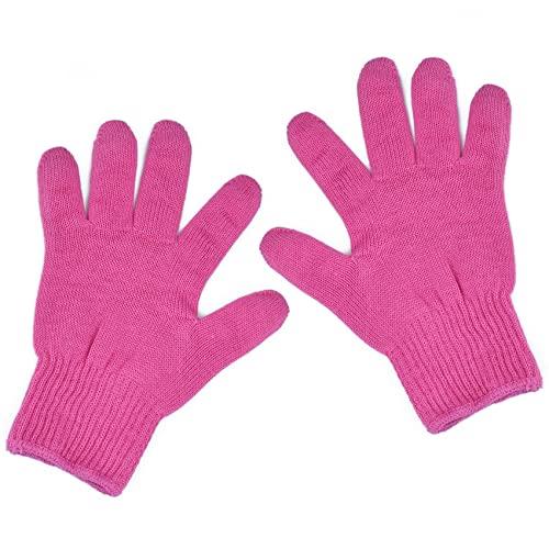 FOHOLA FOHOLA 1 Pc Professional Heat Resistant Gloves for Hair Styling, Heat Proof Gloves, Heat Protection Gloves for Curling Wand (Pink) (1, M)