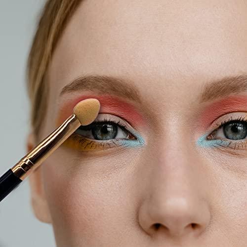 UorPoto UorPoto Eyeshadow Applicators Sponge Double Sided Reusable 5Pcs Professional Blendable Organic Foam Tip Makeup Eye Shadow Applicator Brush Set Washable