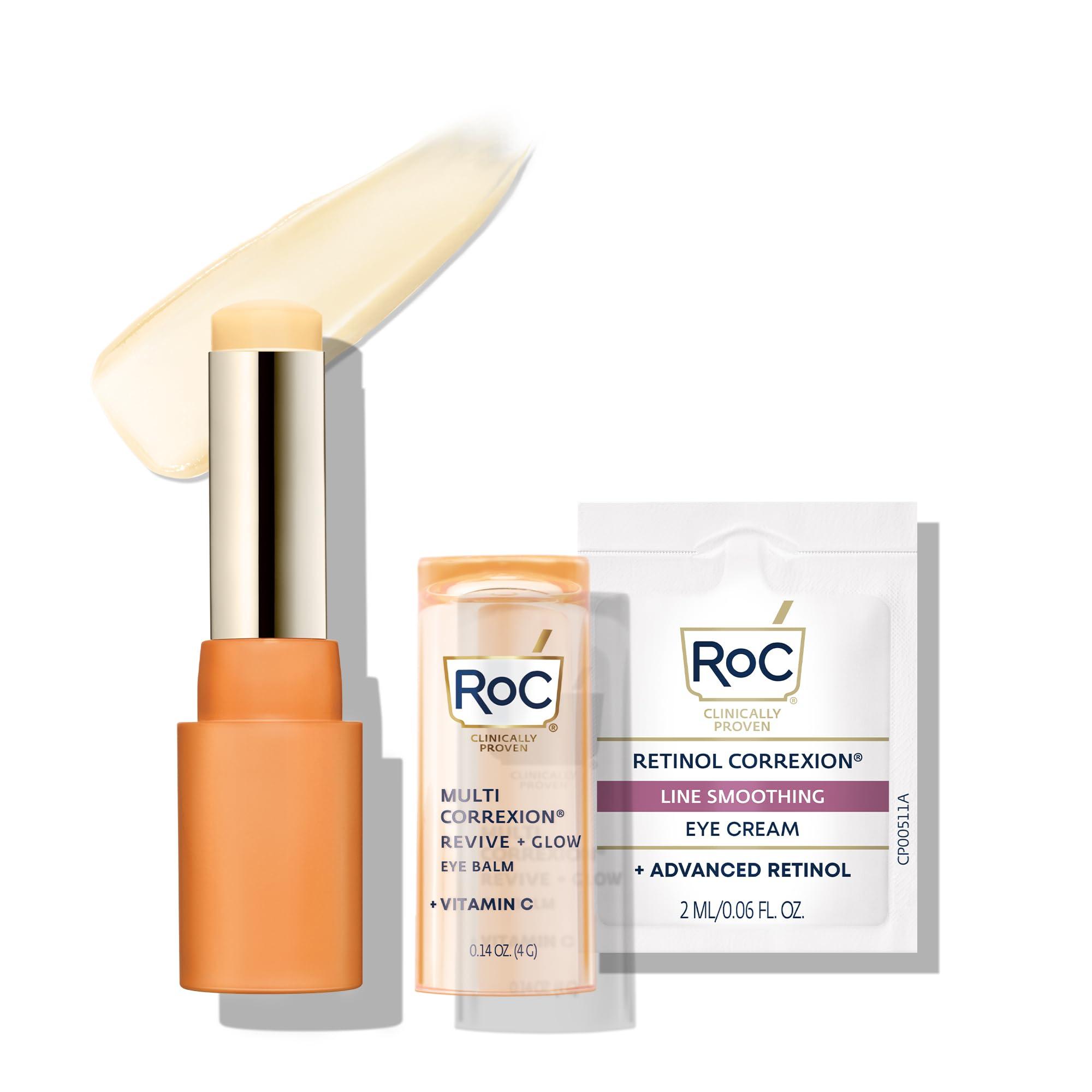 RoC RoC Multi Correxion Revive + Glow Vitamin C Eye Balm (0.14 oz) with Retinol Eye Cream Packette