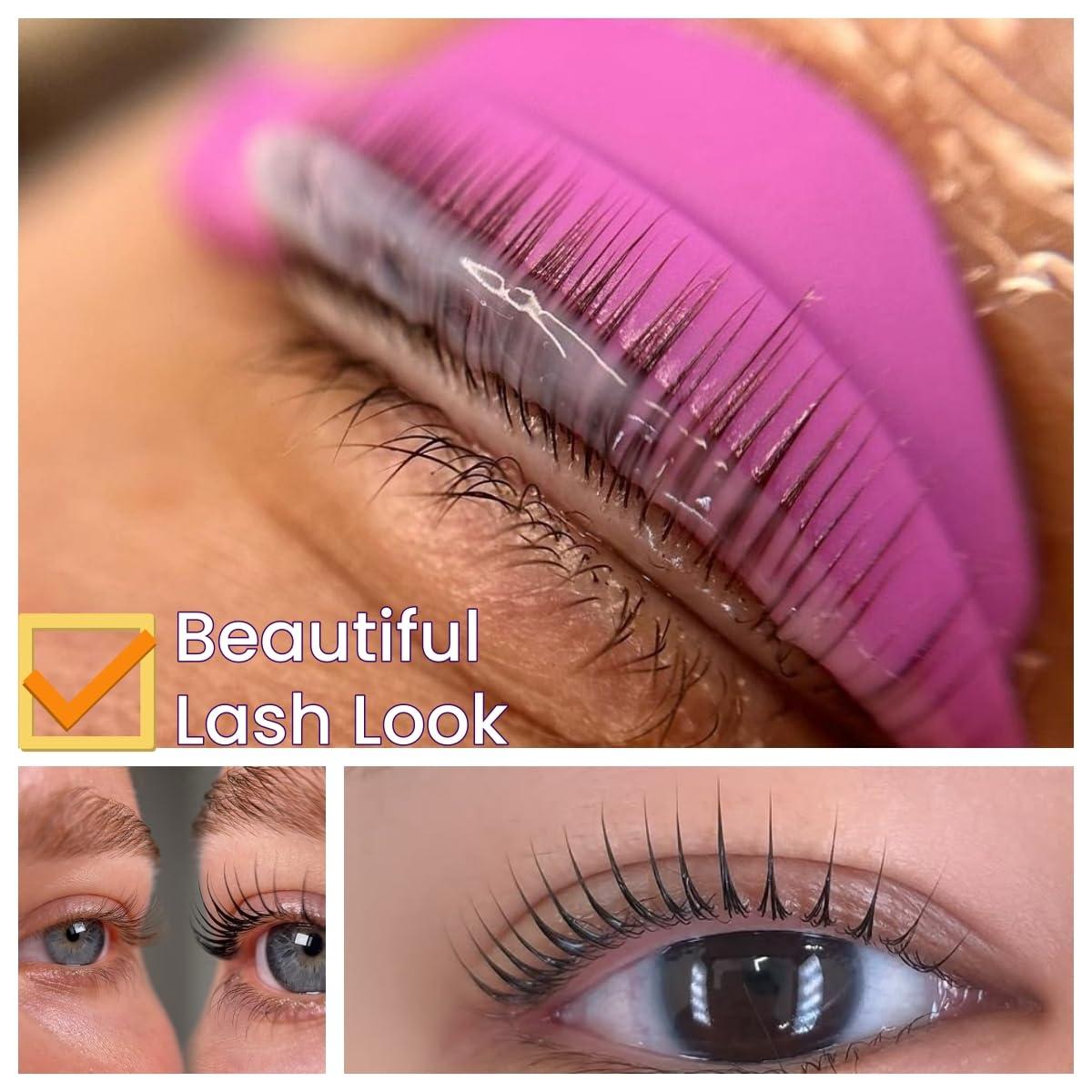 ICONSIAM Lash Lift Pad Shield Katya Vinog DIY Eyelash Perming Pads Mega L Curl Perm Rod Roller No Glue Needed On Eyelid Silicone Guard Lifting Eyelashes Up, Lami Lamination Roller Perm Rods Ultra Soft & Light