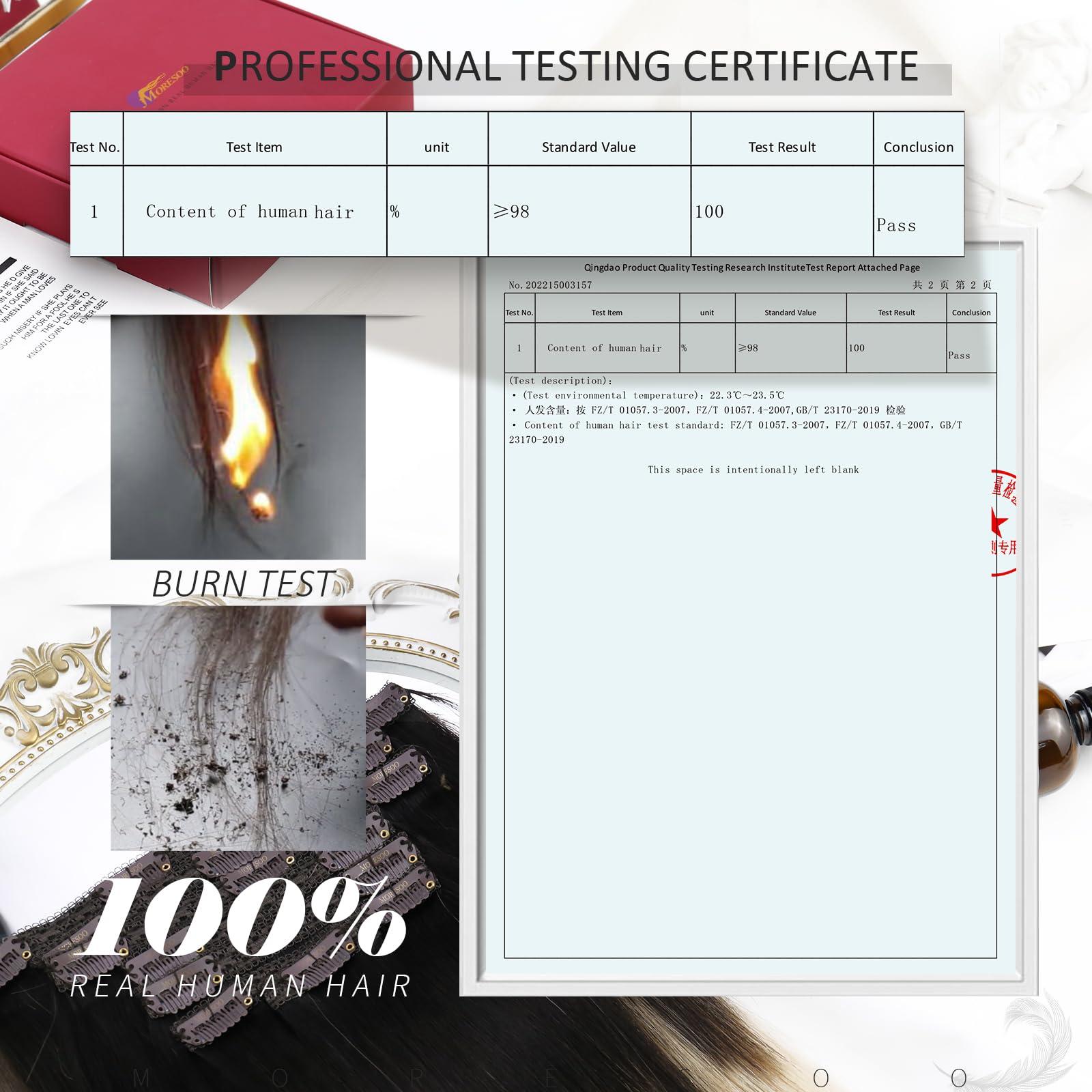 Moresoo Moresoo Burgundy Human Hair Clip in Extensions 24inch Wine Red Hair Extensions Clip in Human Hair Double Weft Clip in Human Hair Extensions Red Wine #99J Full Head Set 7Pieces 120Grams