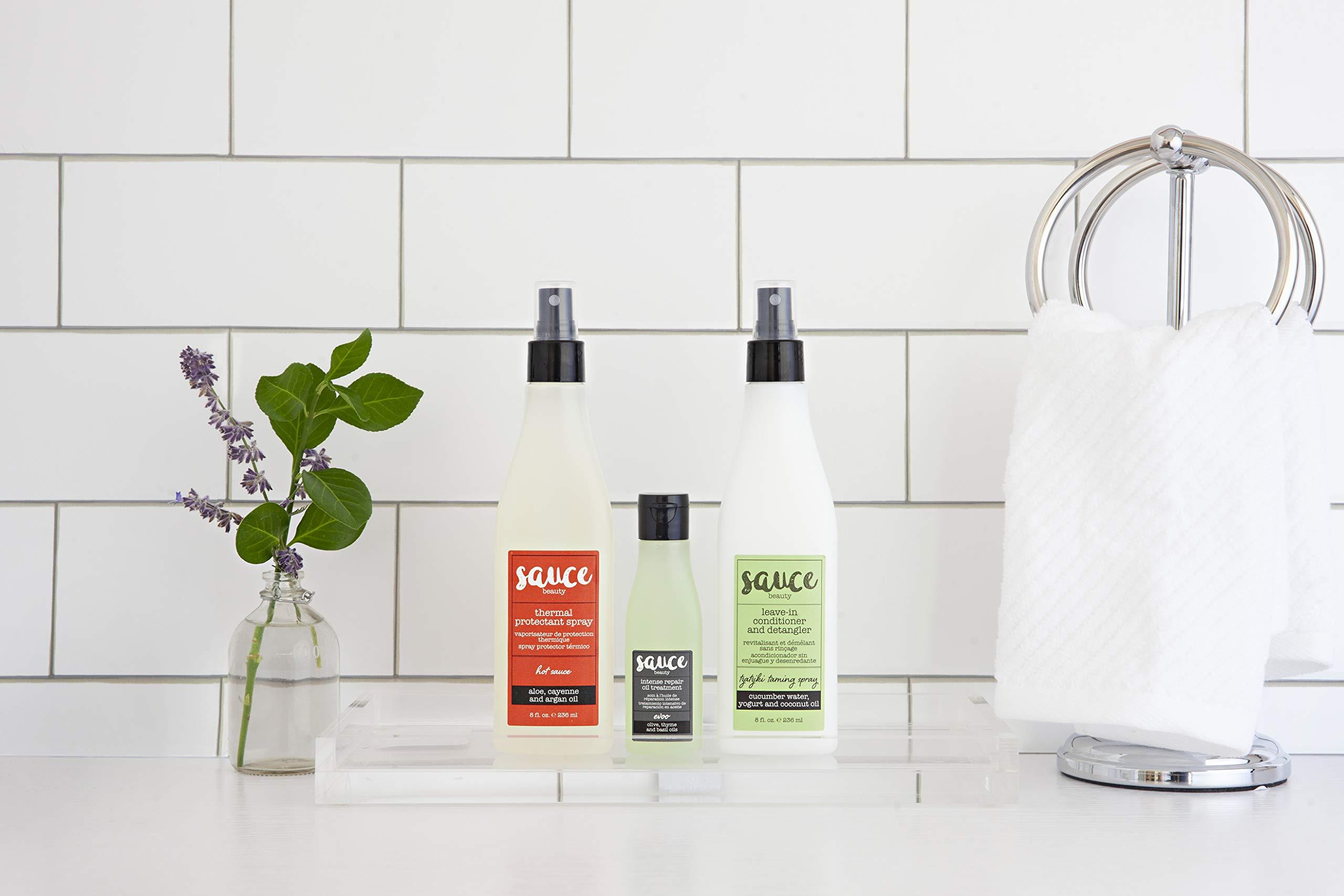 SAUCE BEAUTY SAUCE BEAUTY Intense Repair Olive Oil Treatment - Hair Oil for Curly Hair w/Olive, Thyme & Basil Oils - 2 Fl Oz Hair Oil for Damaged Hair & Split Ends (EVOO)