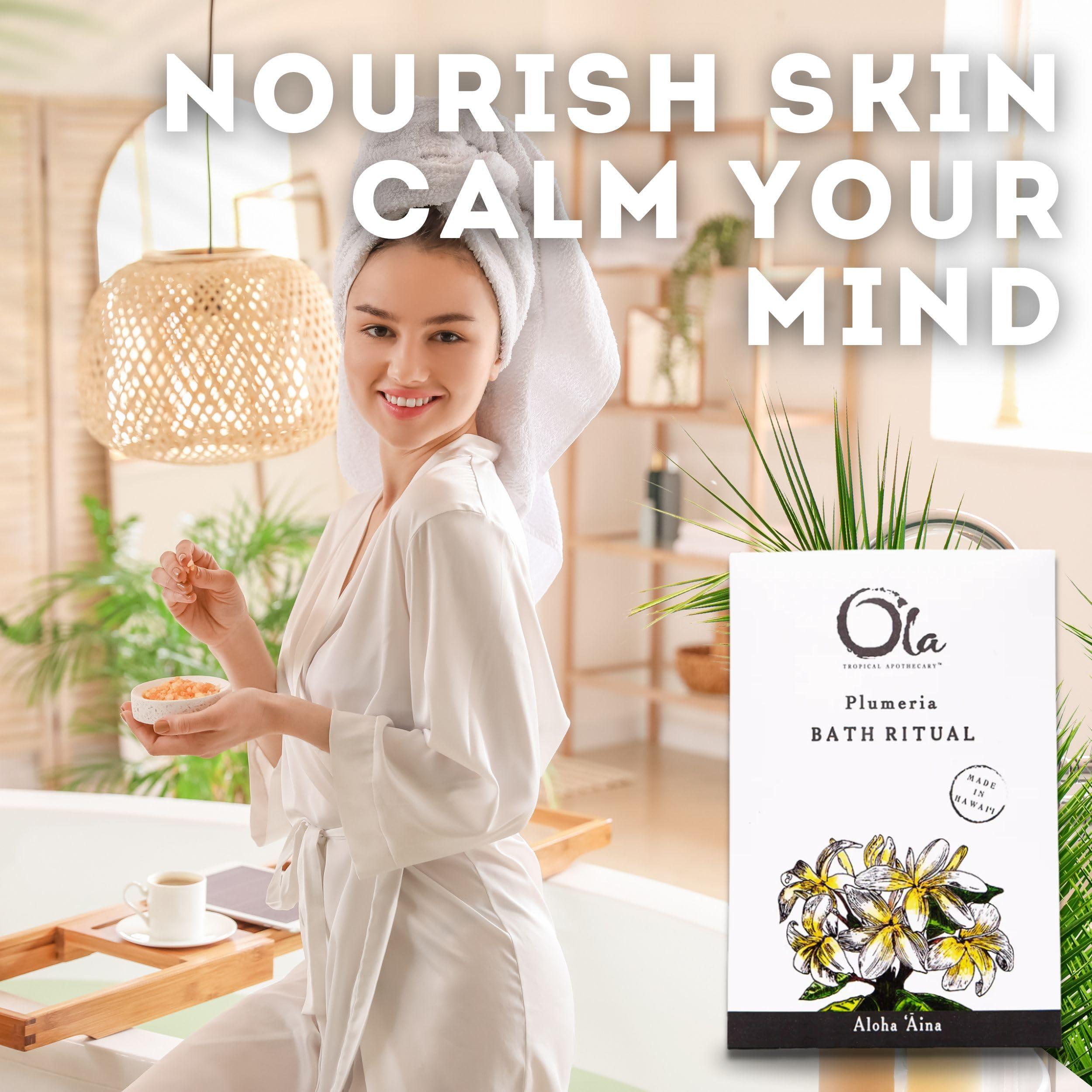 Tropical Apothecary Ola Tropical Apothecary Plumeria Scented Hawaiian Sea Salt Bath Rituals - 2 oz