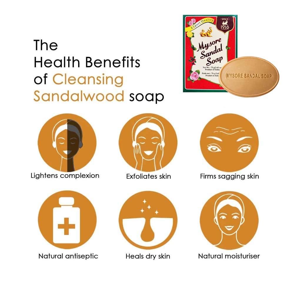 Mysore Sandal Mysore Sandal Soaps Pack of 10 (75 gr. Bars)