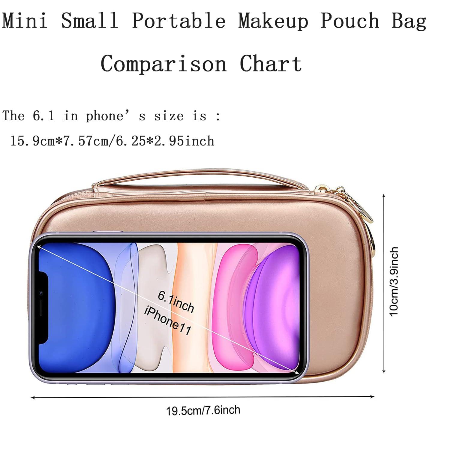 MONSTINA MONSTINA Makeup Bag for Women,Two layer Pouch Bag,Makeup Brush Bags Travel Kit Organizer Cosmetic Bag,Small Pouch Mini Size Bag
