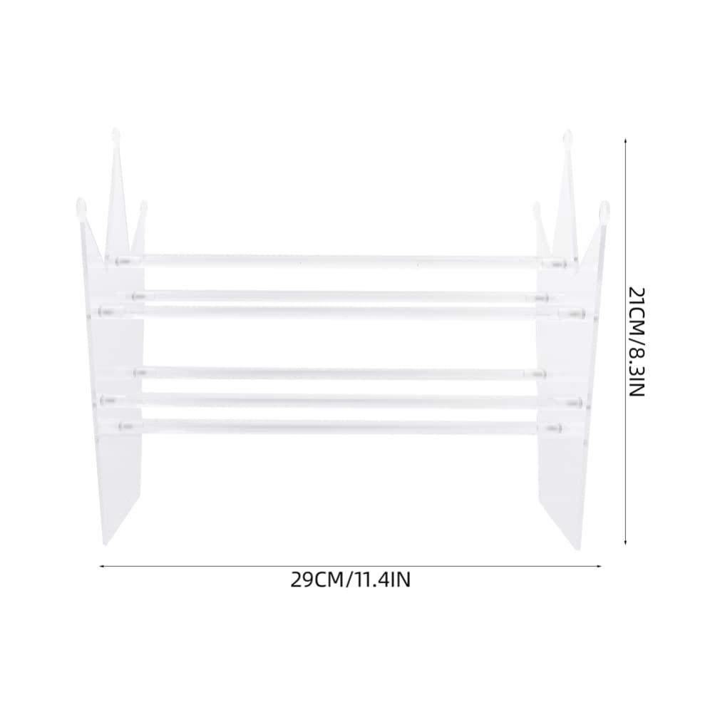 Lurrose Lurrose Headband Display Stand Acrylic Headband Stand Headband Organizer Headband Holder Headbands Stand Headbands Storage Rack Hair Hoops Organizer Clear Hairband Holder Hair Hoops Rack