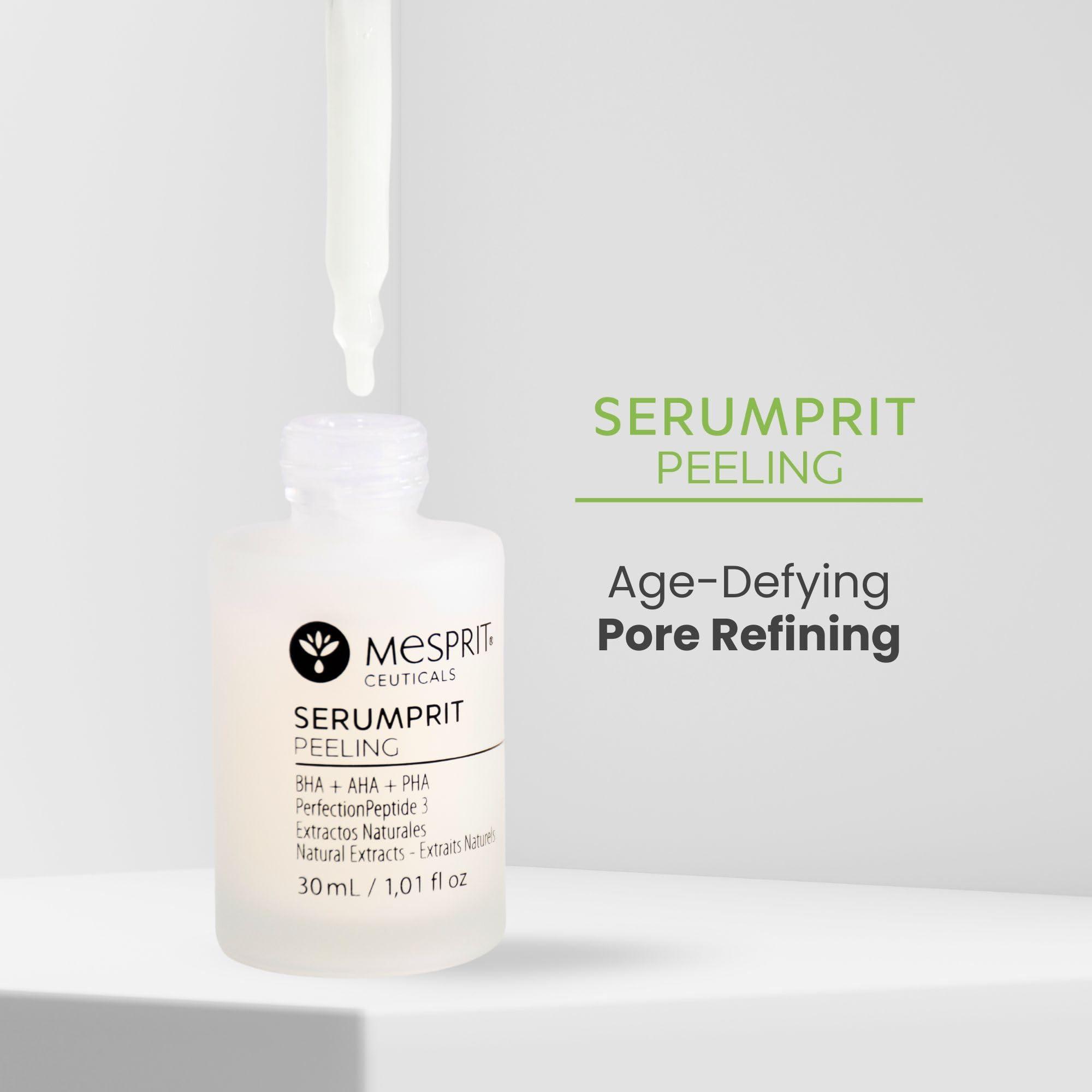 MESPRITCEUTICALS Facial Serum Peeling with PHA AHA BHA Exfoliant and PerfectionPeptide P3 | Age-Defying Pore Refining Formula - Advanced Face Serum (1.01 fl oz)