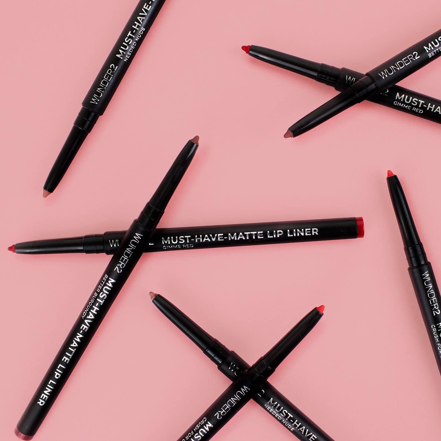 WUNDERBROW WUNDERBROW MUST-HAVE-MATTE LIP LINER Long Lasting Twist Up Matte Lipliner, Better Burgundy