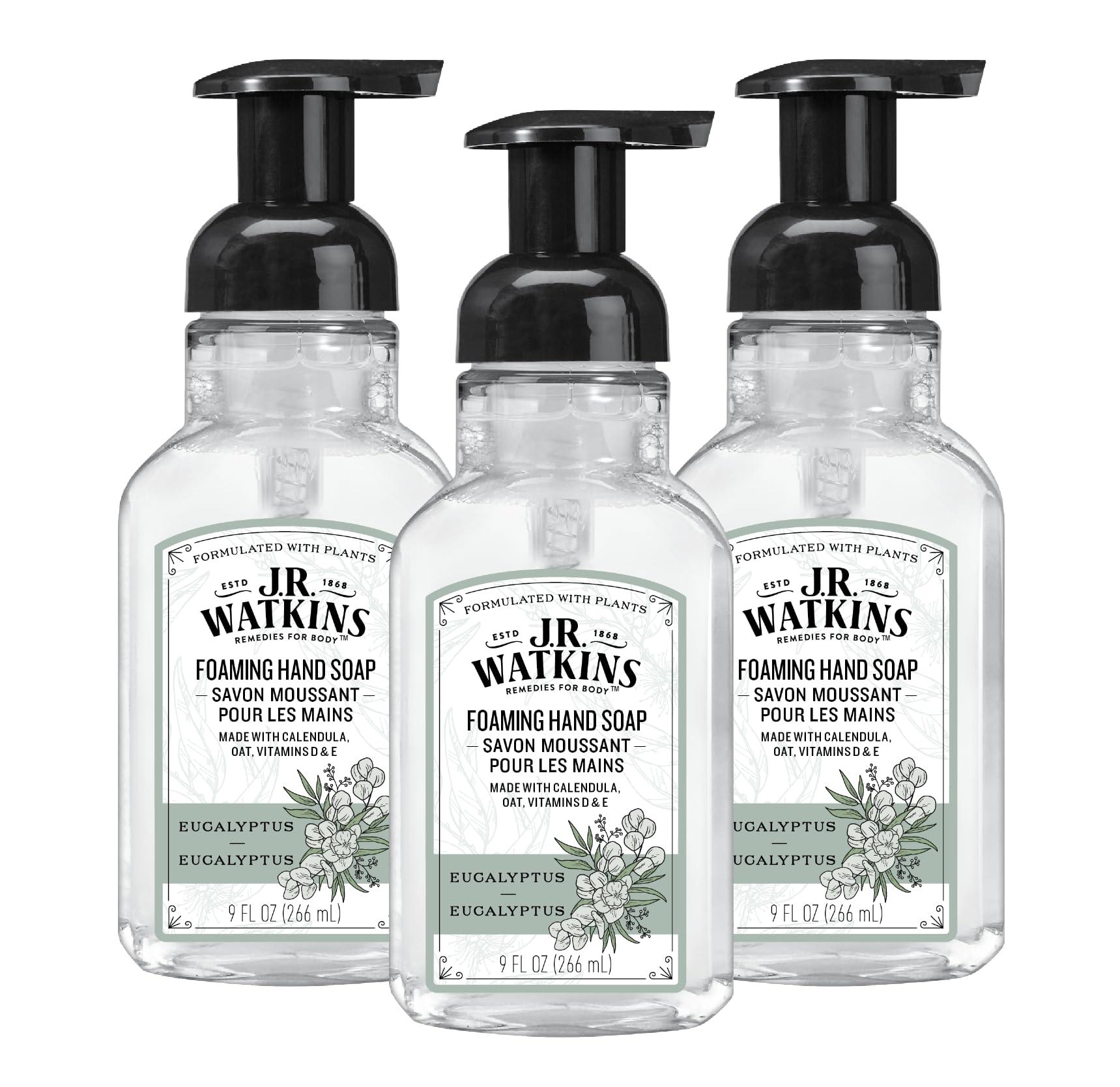 J.R. Watkins J.R. Watkins Foaming Hand Soap with Pump Dispenser, Moisturizing Foam Hand Wash, All Natural & Foaming Hand Soap Pump with Dispenser, Moisturizing All Natural Hand Soap Foam
