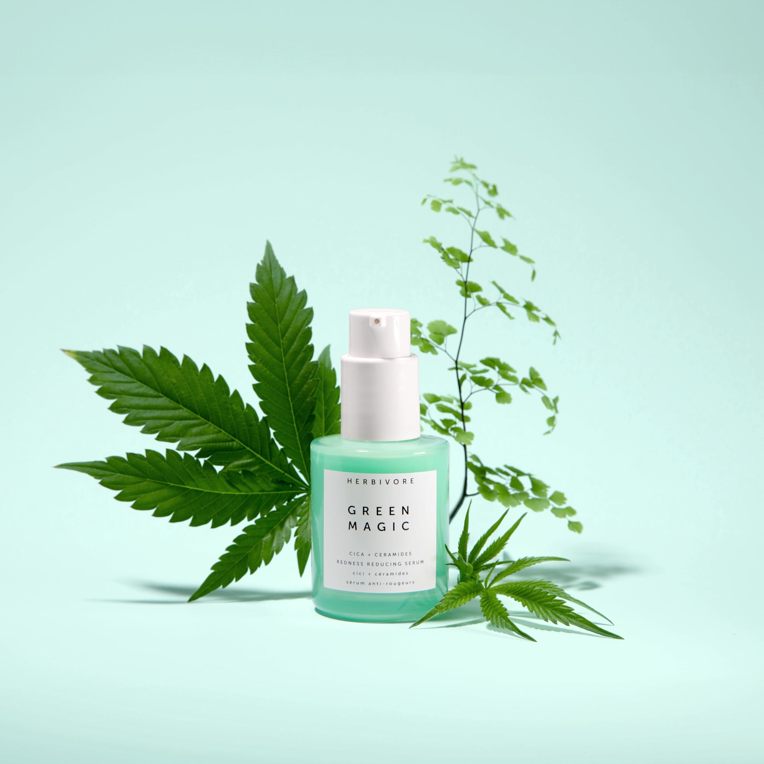 HERBIVORE HERBIVORE Green Magic Cica + Ceramides  Fast-acting Redness-Reducing Serum for Sensitive Skin, Plant-based, Vegan, Cruelty-free, 30mL / 1 oz