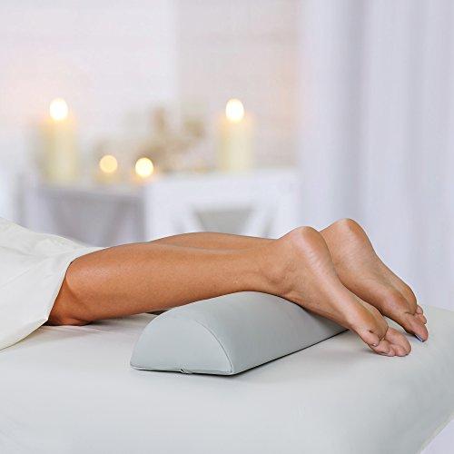 EarthLite EARTHLITE Massage Bolster Pillow Half Round Durable, Easy to clean 100% PU Upholstery incl. Strap Handle/Professional Quality CFC-FREE/Back Pain Relief, Mystic Blue