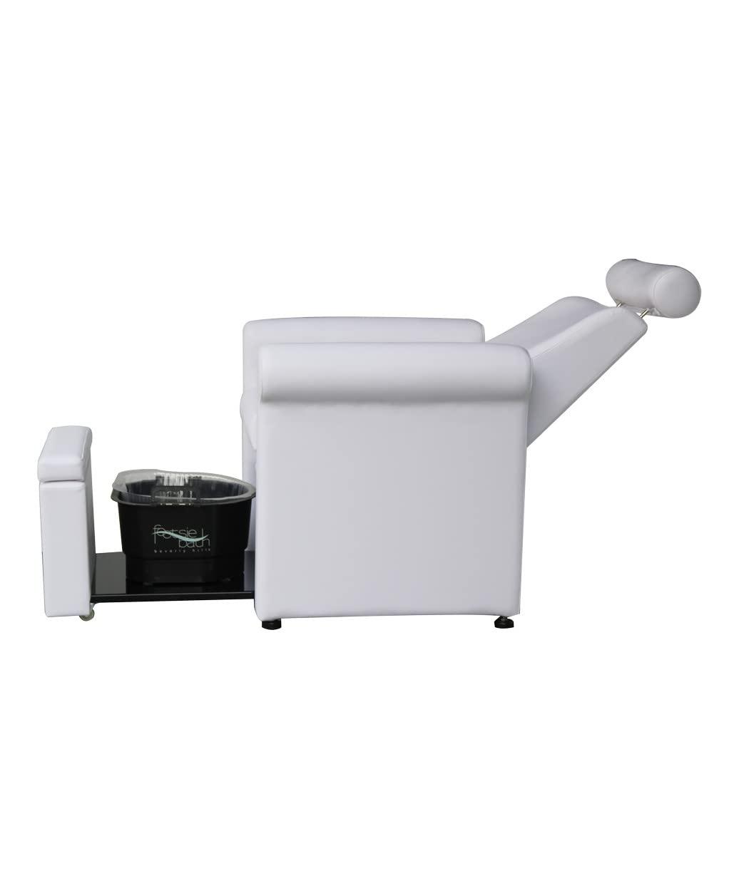 Buy-Rite Salon & Spa Equipment Buy-Rite Mona Lisa Plumb Free Pedicure Chair, No Plumbing Pedicure Station for Professional Spas and Salons, Reclining Backrest & Pull-Out Leg Rest (White), CHM-2320-5H-WHITE