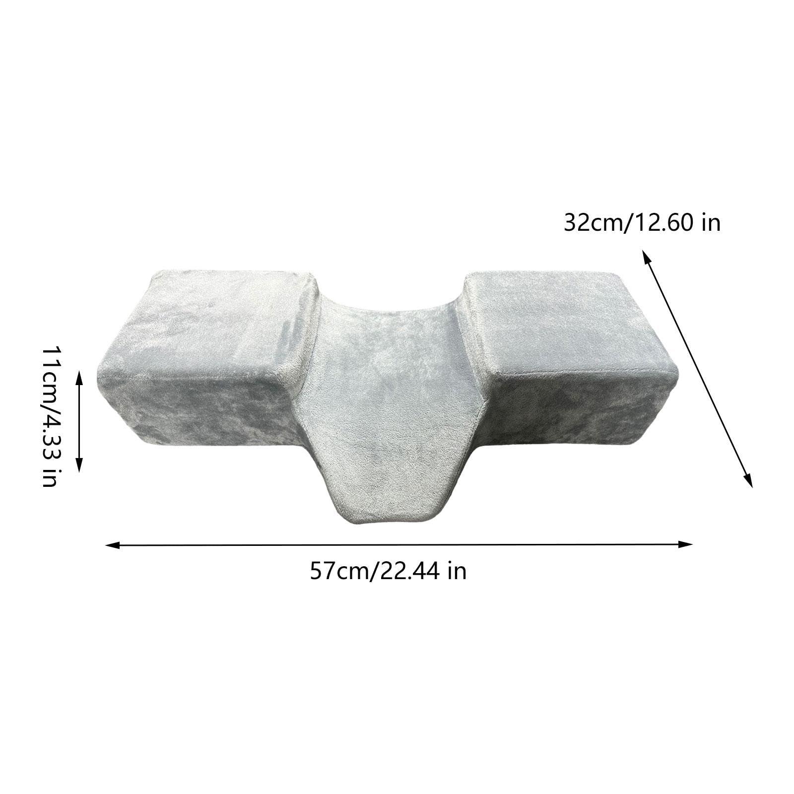 NinthAvenue Basics NinthAvenue Basics Lash Pillow Memory Foam Neck Pillow Professional for Lash Extension Soft Ergonomic Curve Neck Pillow Salon Pillow for Beauty, Gray