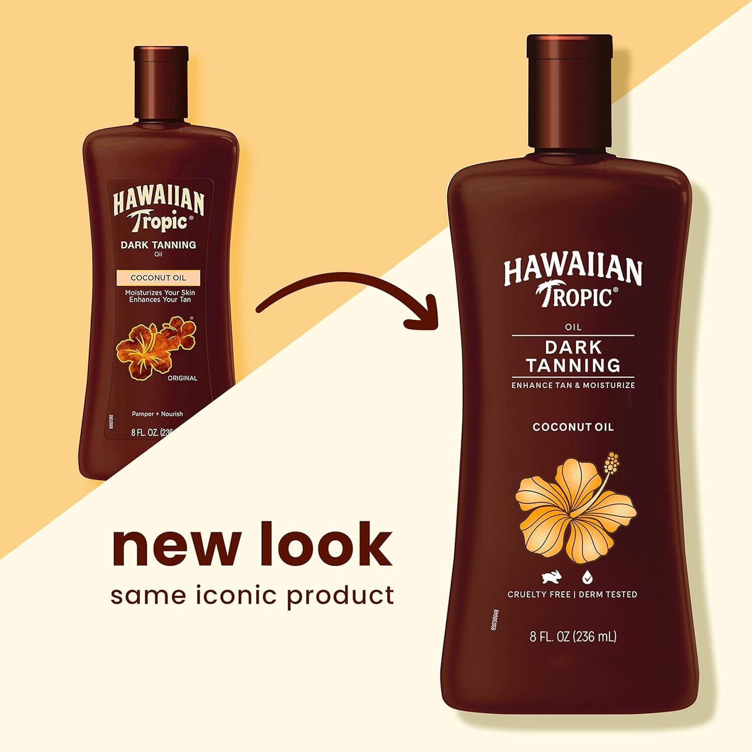 Hawaiian Tropic Hawaiian Tropic Dark Tanning Oil Original - 8 oz, Pack of 4