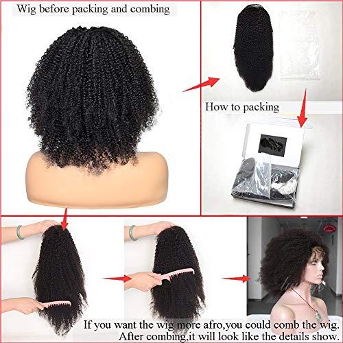 Nicewig Hair Coarse Curly 4B 4C Afro Kinky Curly Full Lace Human Hair wigs Deep Kinky Curly 150% Density Full Lace Wigs for Black Women with Baby Hair 8"inch