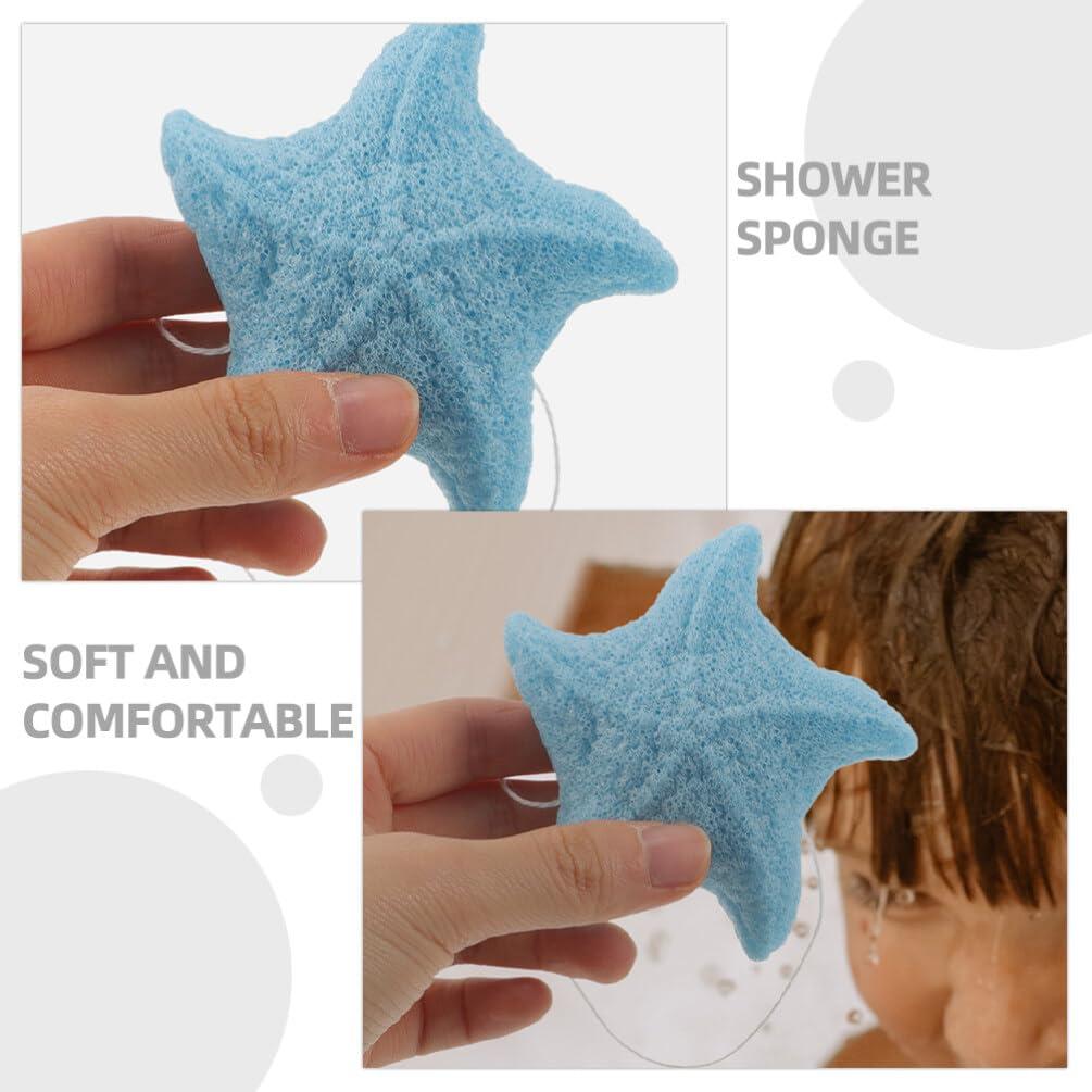 Baluue Baluue 2pcs Baby Sponge for Bathing Cute Star Shaped Kids Bath Sponges Shower Sponges Bath Sponge Bathroom Accessories for Infants