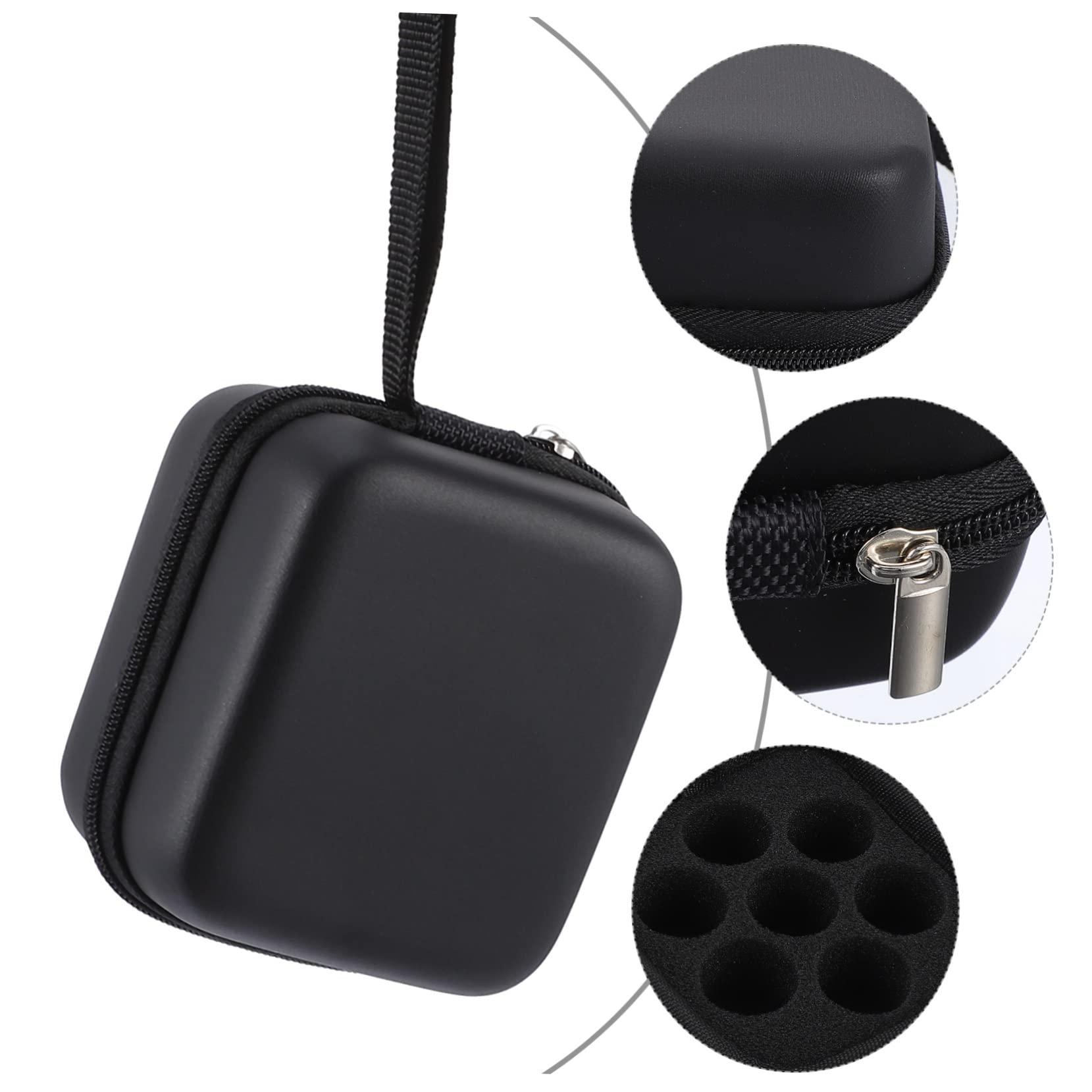 Outanaya Outanaya 1pc Essential Oil Bottle Storage Box Bottles Essential Oil Wall Organizer Diffuser Rod Oil Burner Camo Cauldron Essential Oil Carrying Case Deep Conditioner Reel Case Pole Pu Black