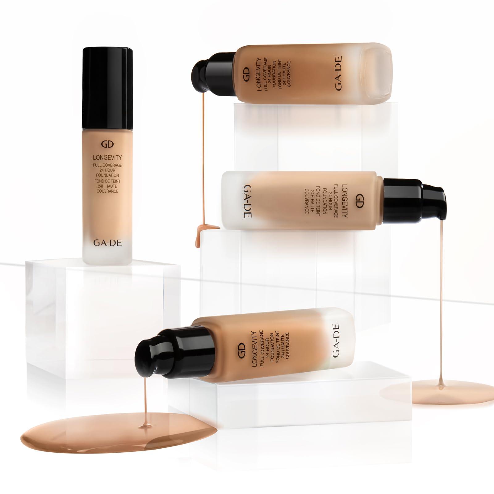 GA-DE GA-DE Longevity Full Coverage 24 Hour Foundation, 550 - Weightless, Ultra-Soft Cream Foundation, Face Makeup for Natural Matte Look - 1.01 oz