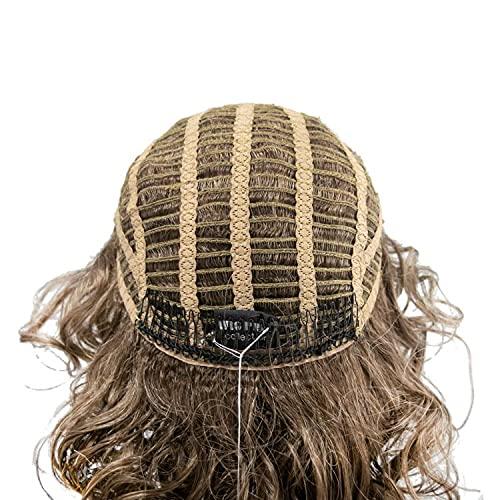 Wig Pro Wig Pro Poppy 3/4 Cap Wig Color 33GR 14\" Overall Length with Jaw Comb on Top Synthetic Curls Volume Hairpiece Fall Bundle MaxWigs Hairloss Booklet