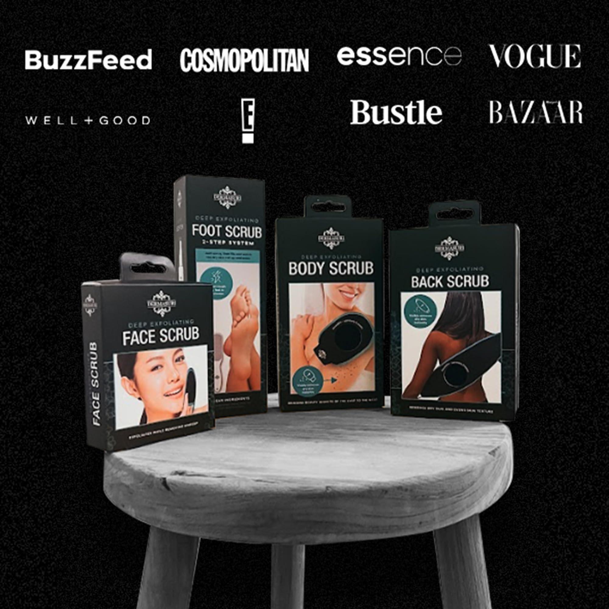 Dermasuri Dermasuri Deep Exfoliating Glove for Shower - Scrubbing Mitt Body Scrubber Gloves Skin Exfoliator & Eliminates Dead Skin - Keratosis Pilaris Scrub Spray Tan Remover - Korean Skincare for Body (2 Pack)