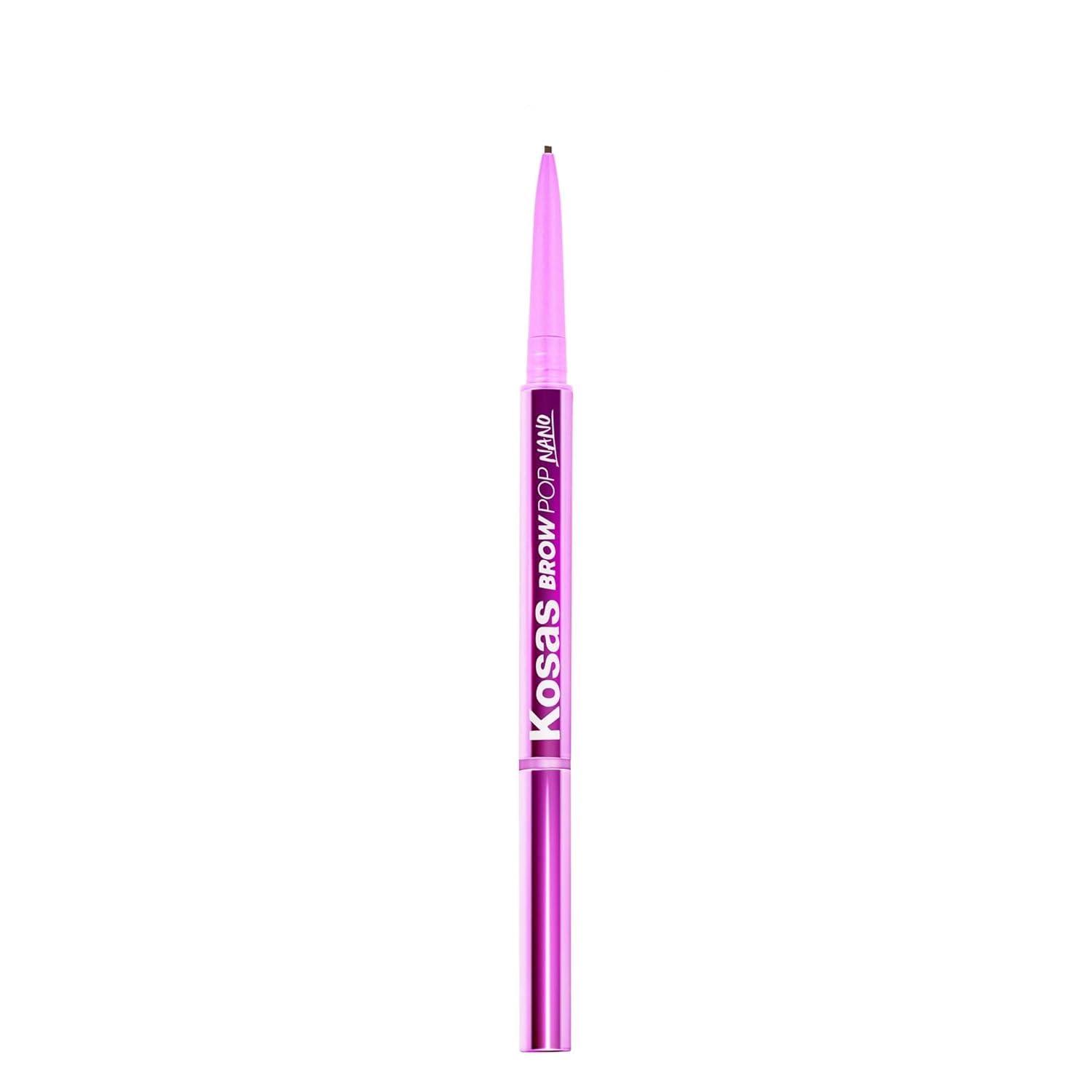 Kosas Kosas Brow Pop Nano - Ultra-Fine 1mm Brow Pencil Precision Tip - Natural-Looking Eyebrows with Finest Hairlike Stroke - All Day Wear, Hypoallergenic, Safe for Sensitive Skin - Dark Brown